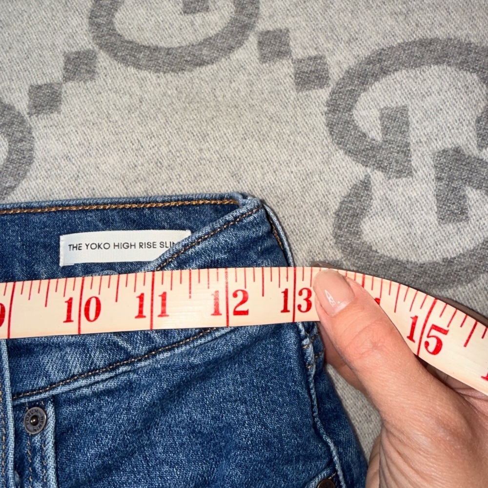 Denim Forum Yoko High Rise Slim Indigo Slim Jeans, 25 - Picture 7 of 11